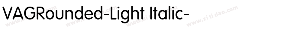 VAGRounded-Light Italic字体转换